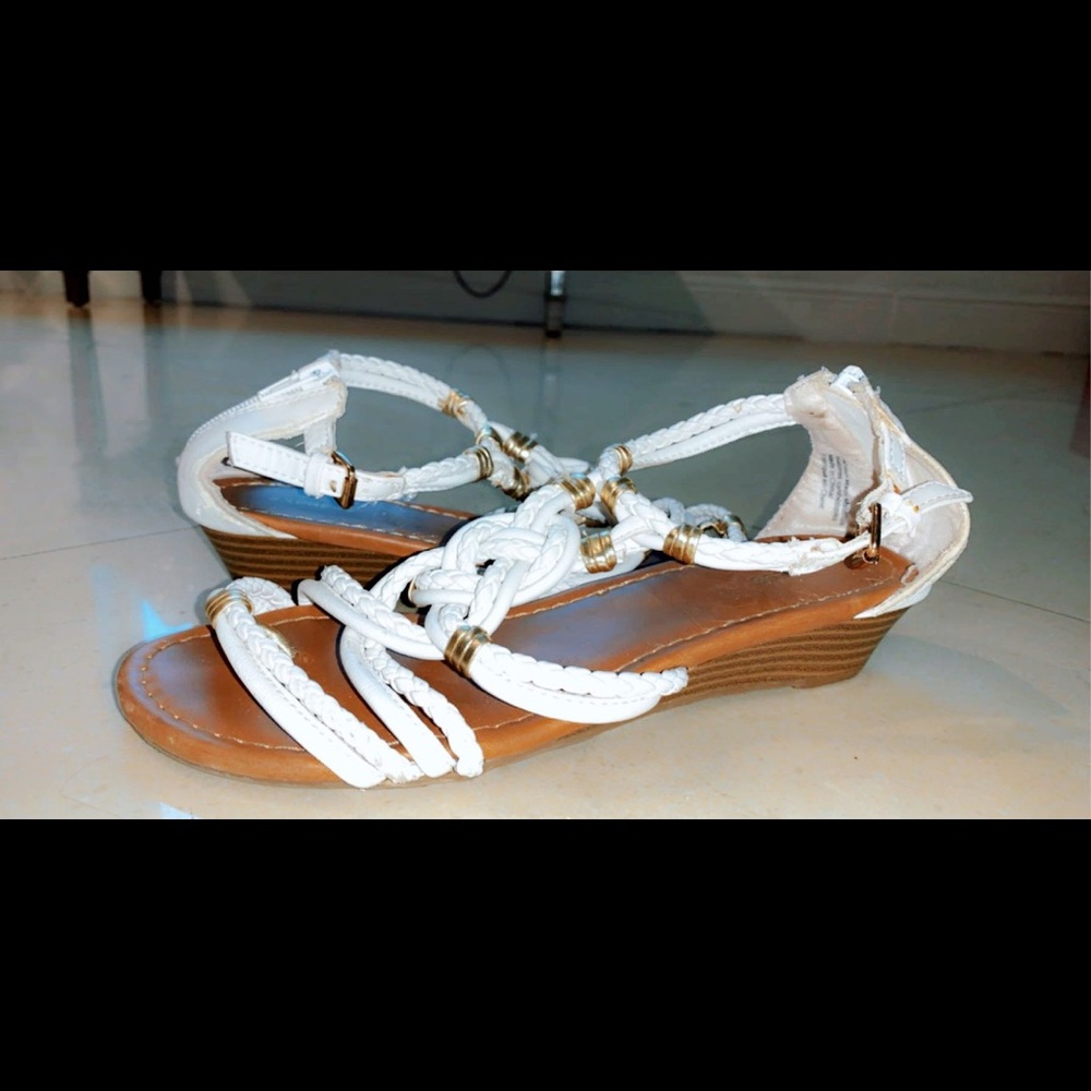 White Greek like sandals